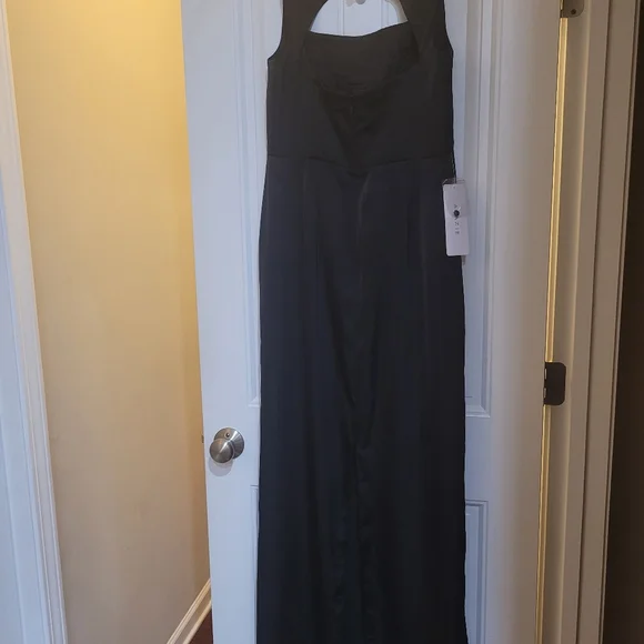 Azazie Elegant Black Evening Gown - Picture 4 of 7